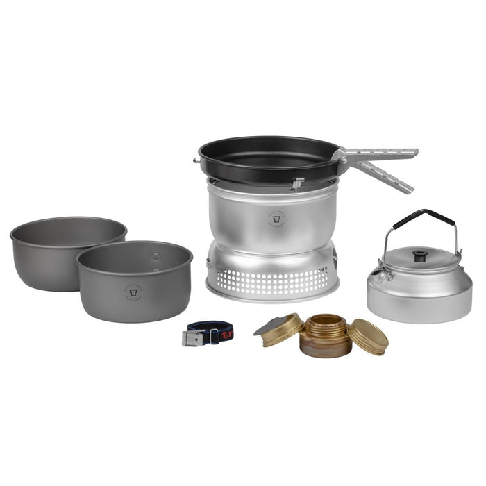 Kit quemador de gasolina Trangia de combustible líquido conjunto estufa compacta de aluminio anodizado duro - GoMilitar
