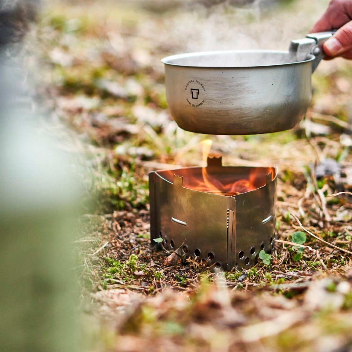 Trangia Mini Compact Ultralight Portable Stove Set Kit Burnet Kit de senderismo al aire libre