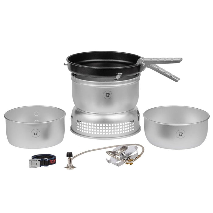 Juego de estufa Trangia 1.75L olla sartén aluminio ultraligero kit de cocina para senderismo al aire libre - GoMilitar