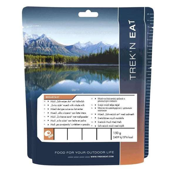 Trek'N Eat Brekfast meal Swiss Muesli with milk Dehydrated camping food - GoMilitar