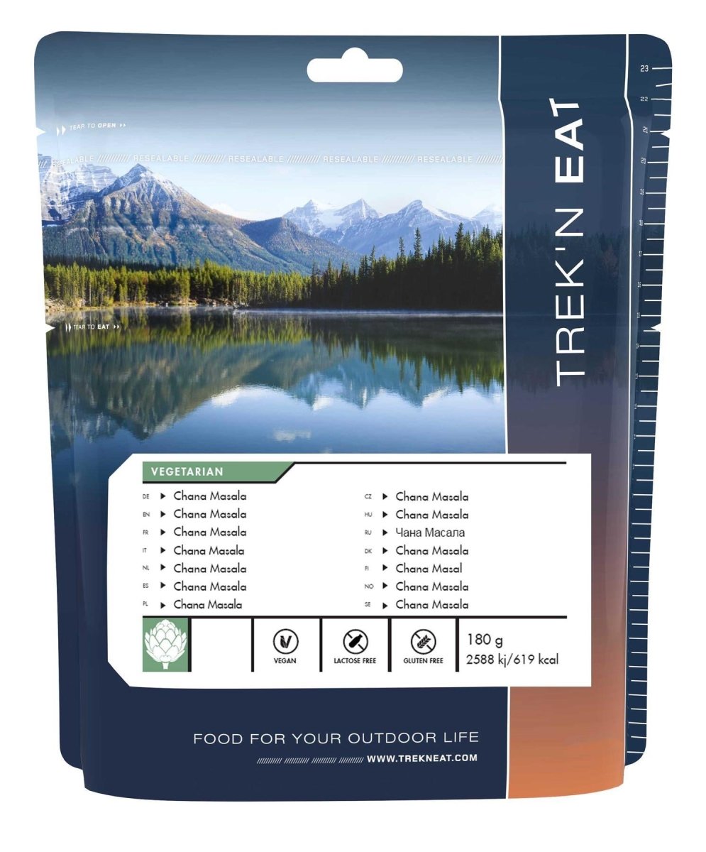 Trek'N'Eat Comida vegana Chana Masala Comida liofilizada para exteriores Senderismo 180 g