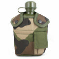 Botella de agua de cantina M1 de estilo del ejército de EE. UU. Con taza de cubierta y clips de Alice Militares de los Estados Unidos
