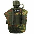 Botella de agua de cantina M1 de estilo del ejército de EE. UU. Con taza de cubierta y clips de Alice Militares de los Estados Unidos