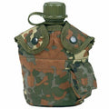 Botella de agua de cantina M1 de estilo del ejército de EE. UU. Con taza de cubierta y clips de Alice Militares de los Estados Unidos