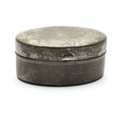 Vintage metal round storage box for WWII genuine Swiss army mountain helmet goggles with protective glass