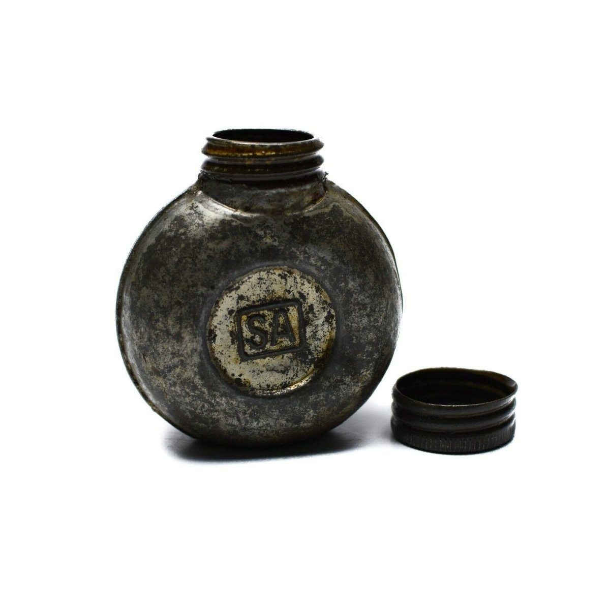 Kit de limpieza de botellas de aceite de ejército finlandés genuino del período de la Segunda Guerra Mundial