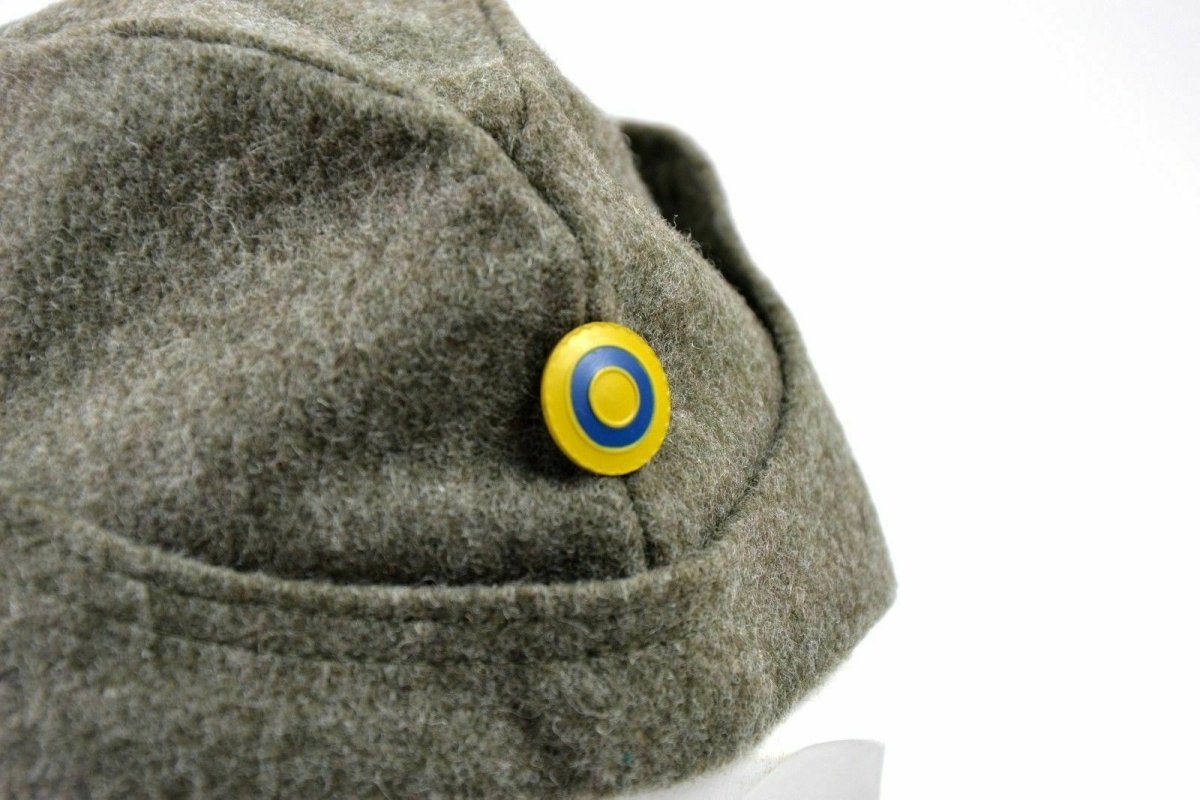 WWII del ejército sueco lana de invierno lana lateral de campo de campo militar garrison sombrero