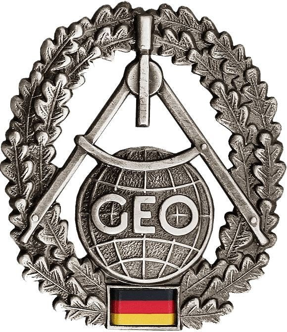 Genuine alemán del ejército alemán Bereta Cockade Servicio geográfico de la Fuerza Topográfica