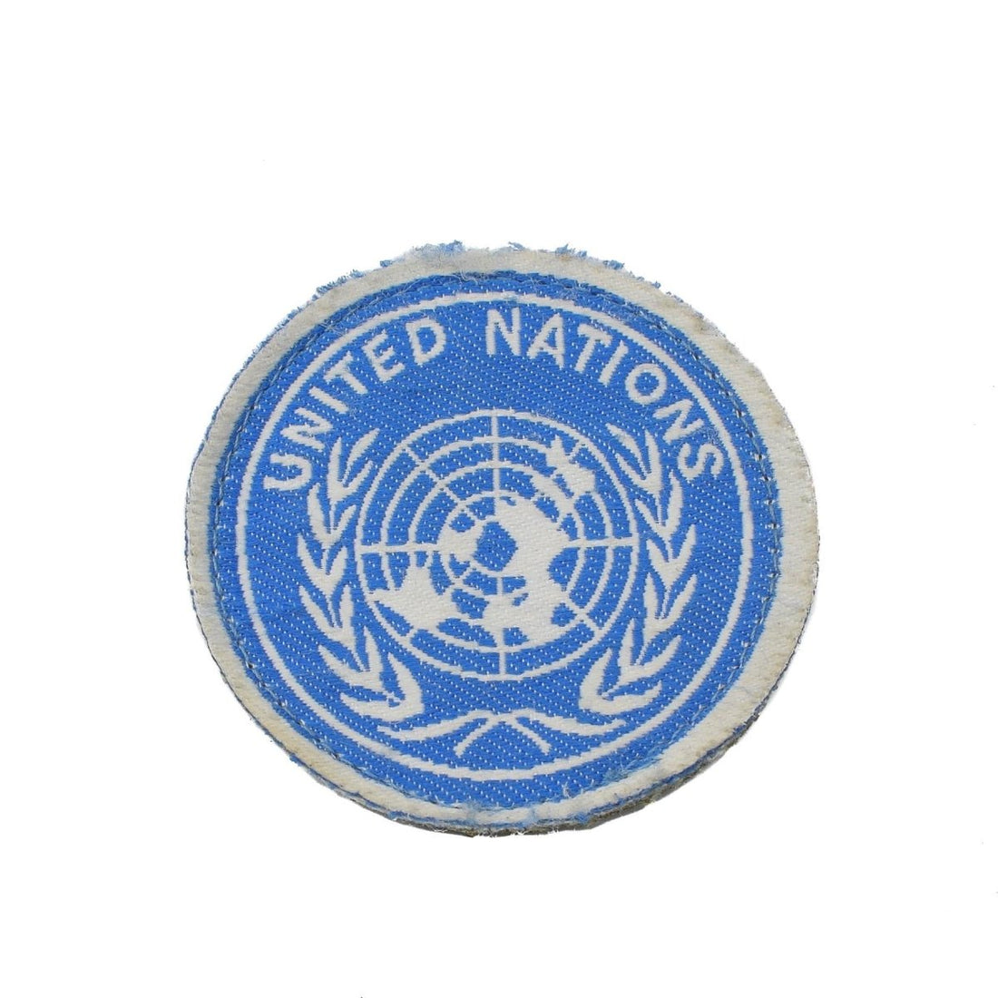 Genuine United Nations Loop Patch redondo Velcro Patch Mark Outdoor Blue White NUEVO