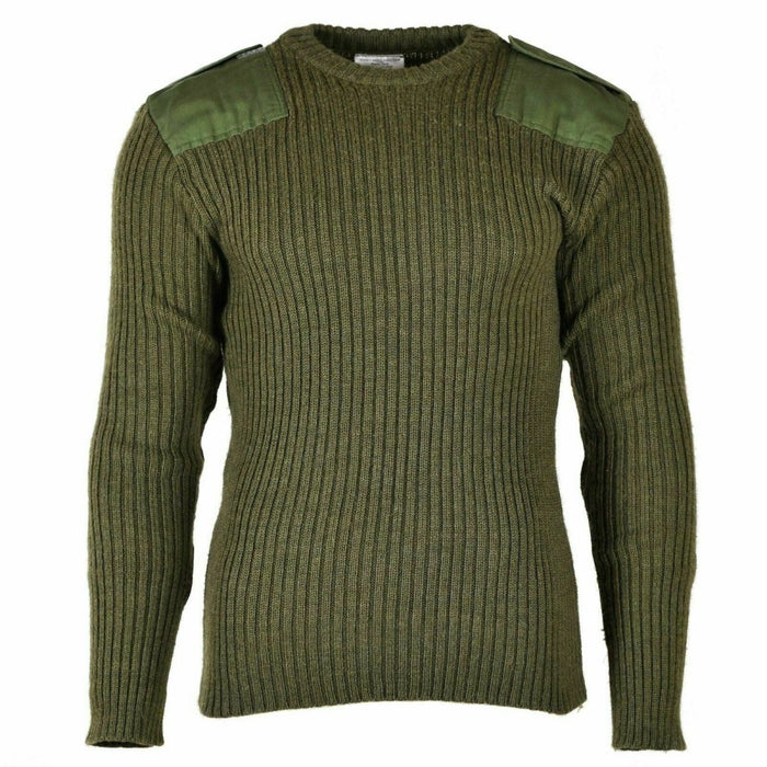 Jersey del ejército británico Commando Green Olive suéter Mezcla de lana Jersey para hombre